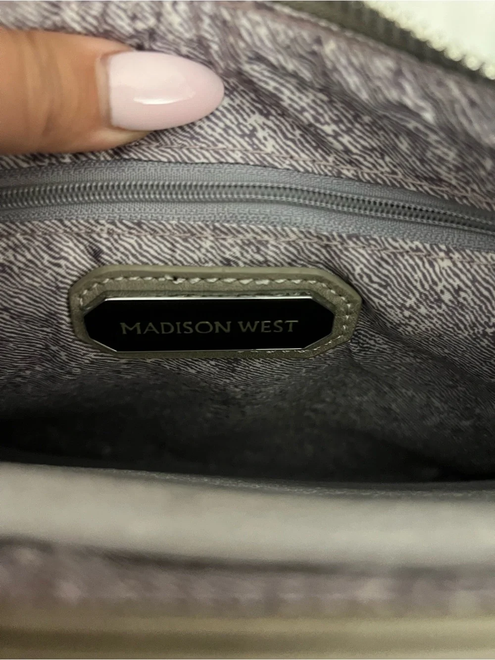 NWT Madison West Gray crossbody purse